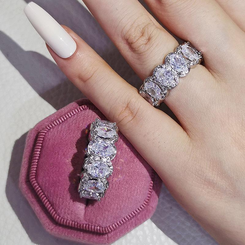 Δαχτυλίδι αρραβώνων 3Α με ζιργκόν και λαμπερά διαμάντια για γυναίκες 4574