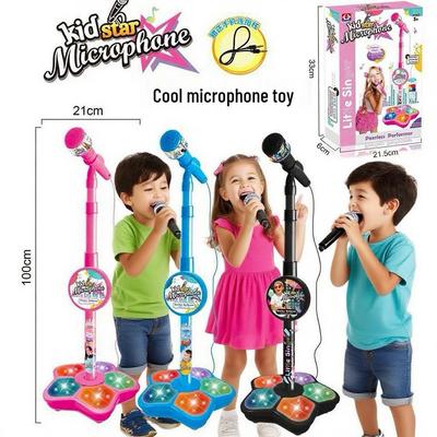 Children's Karaoke Machine with 3 Microphones and Cool Lights - Music Toy for Boys and Girls