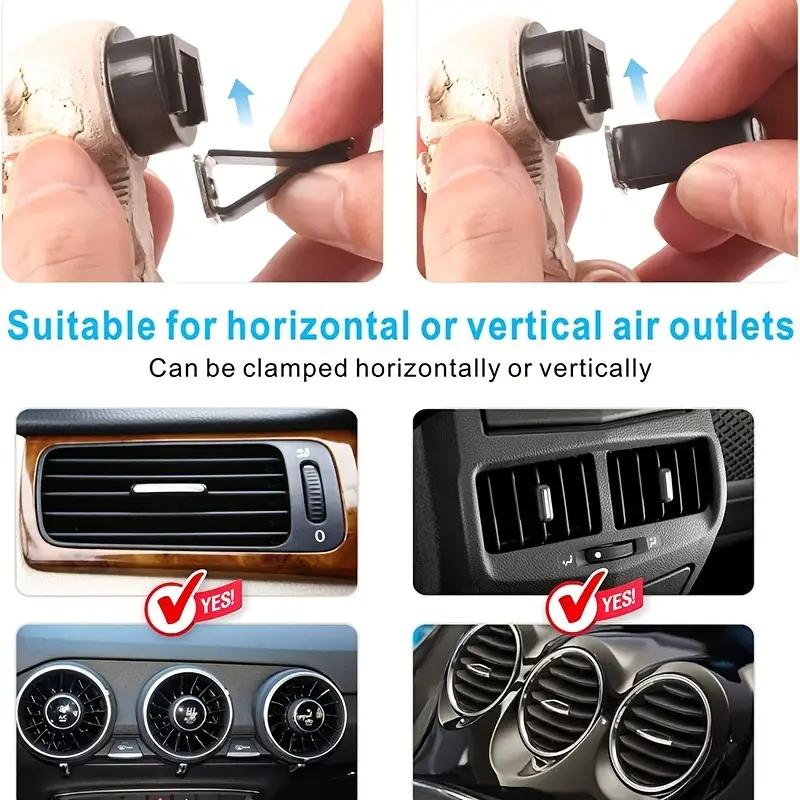 Creative car skull ornaments with the design of "see no evil, hear no evil, speak no evil", which are car interior decorations.