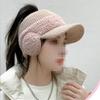 Winter Knit H Hats for Woman with EarCap & HairOpen