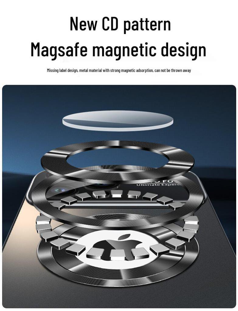 Applicable Apple 17 ProMax Full Coverage Magnetic Matte Protective Phone Case