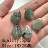Natural Flash Labradorite Stone Charm Pendant Healing Semi-precious Stone Connector for Jewelry Making Necklace Accessories Gift