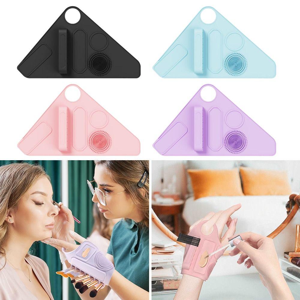Silicone Makeup Assisting Hand Strap Comfortable Fit Convenient Makeup Brush Wristband Multi-Functional