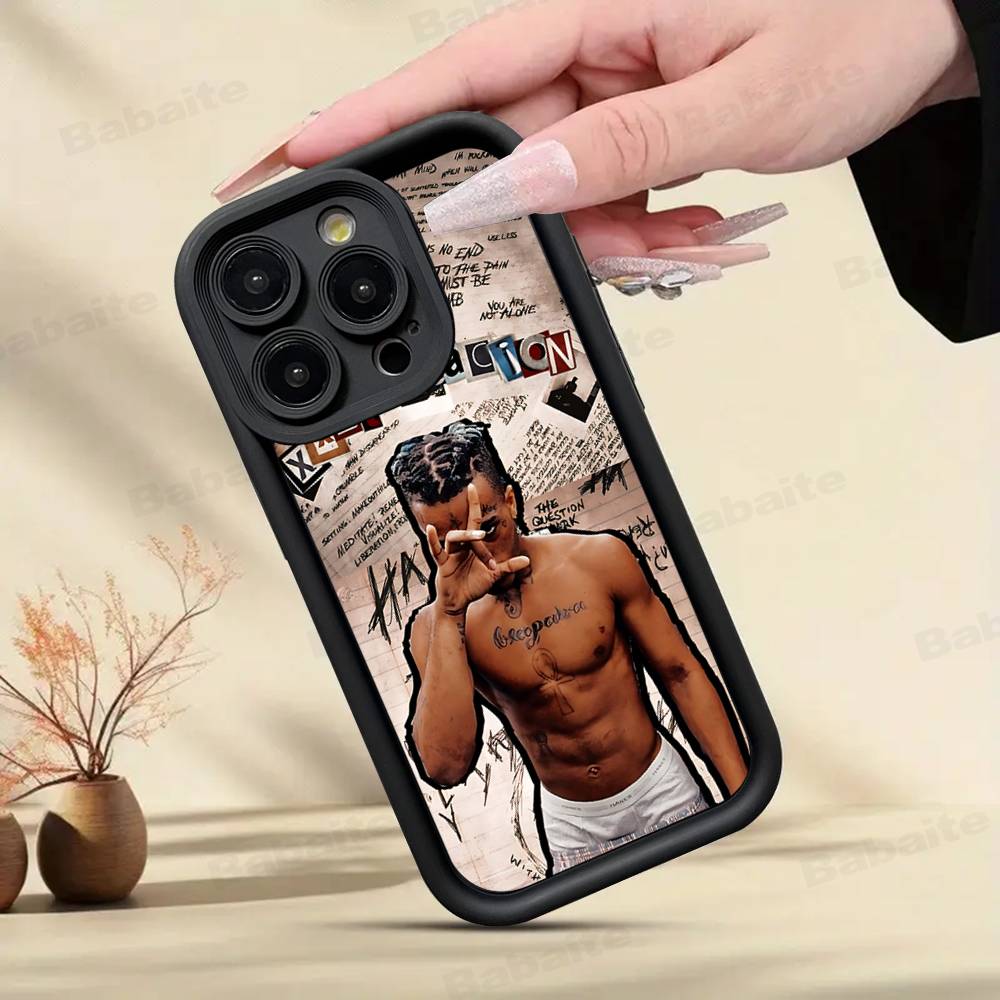 Custodia per Telefono Rapper X-XXXTentacionS Per IPhone 17 16 15 14 13 12 11 Pro Max Plus Custodia in Silicone Antiurto