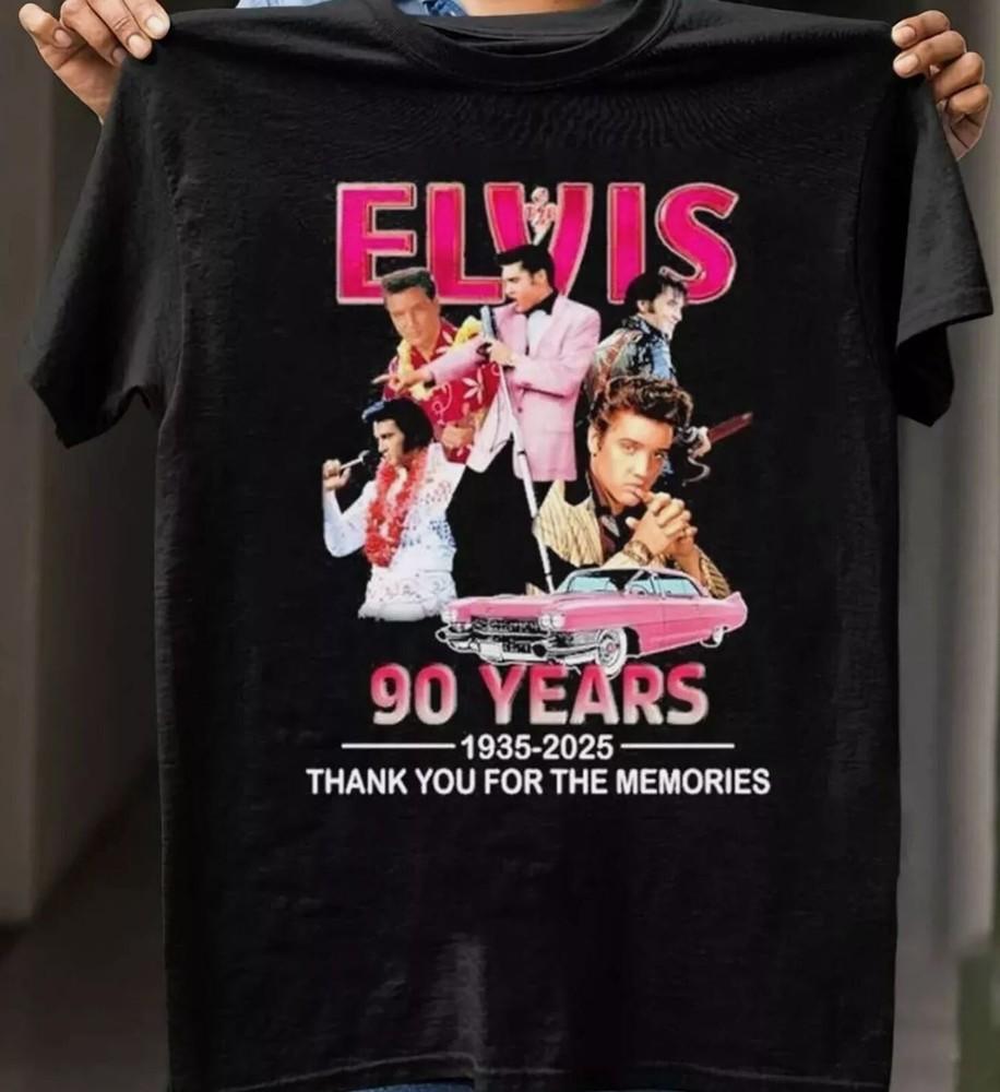 Elvis Presley 90 let Děkujeme za vzpomínky 1935 2025 Tričko