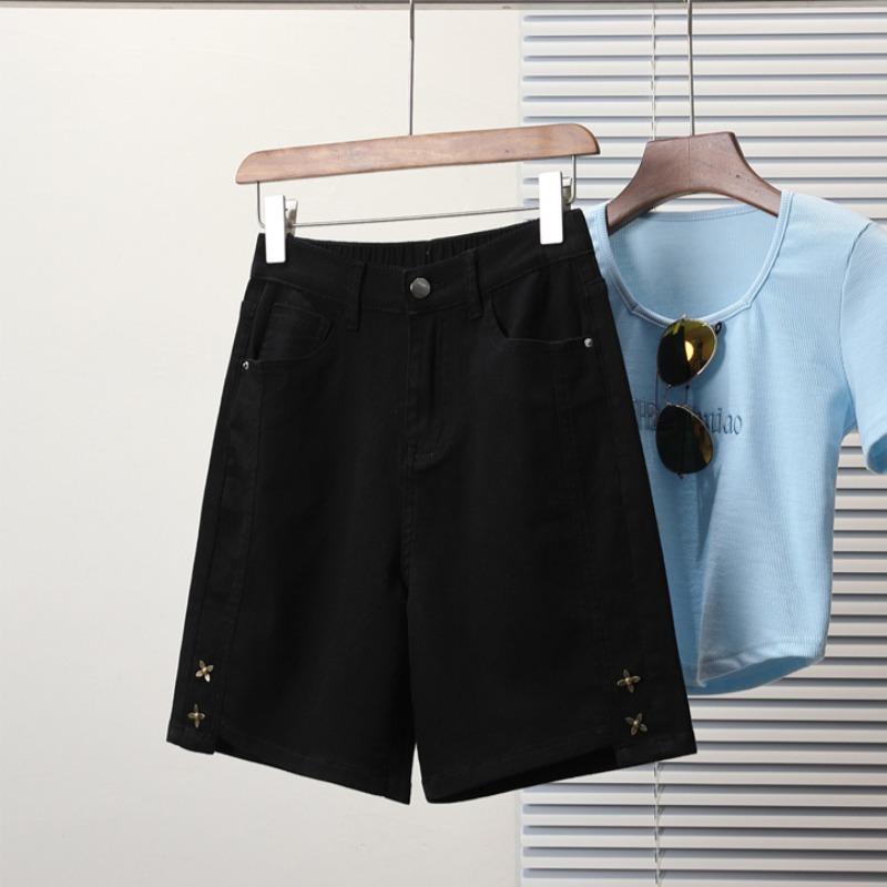 DIMANAF Nadměrná velikost Dámské šortky Kalhoty Letní Volné Džínové šortky Základní Harémové S vysokým pasem Jednobarevné kalhoty Elastický pas