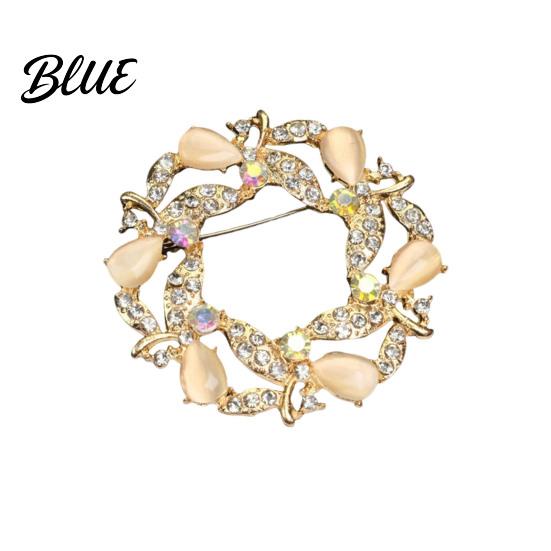 Decorative Brooch Pin Retro Style Leaf Floral Design Lapel