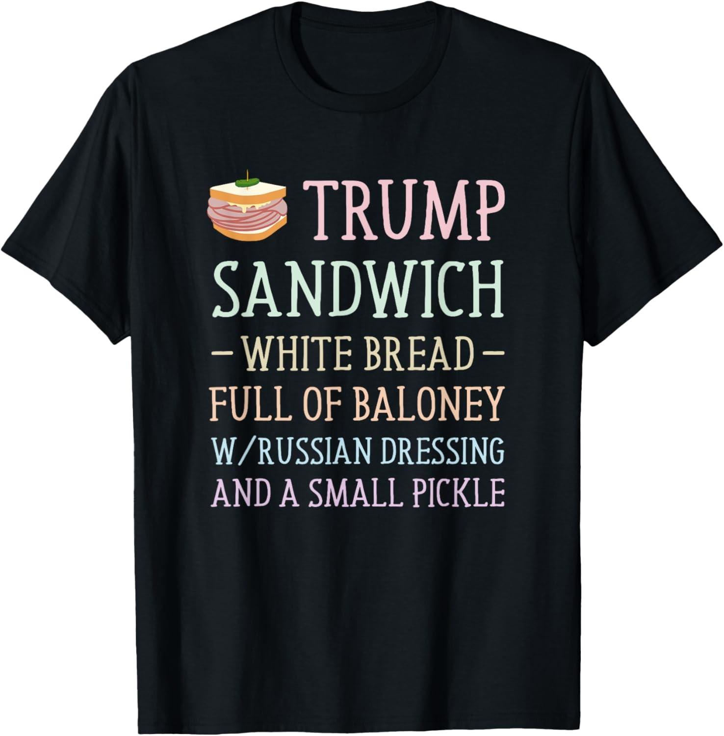 Анти-Трамп Сэндвич-знак Забавная футболка S разноцветный