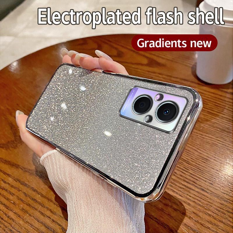 

Для OPPO Reno 7Z Чехол OPPO Reno 8Z 7 8 Lite F21 S Pro 4G Чехол для телефона Блестящий блестящий силиконовый объектив камеры Мягкая задняя крышка For OPPO F21SPro 4G