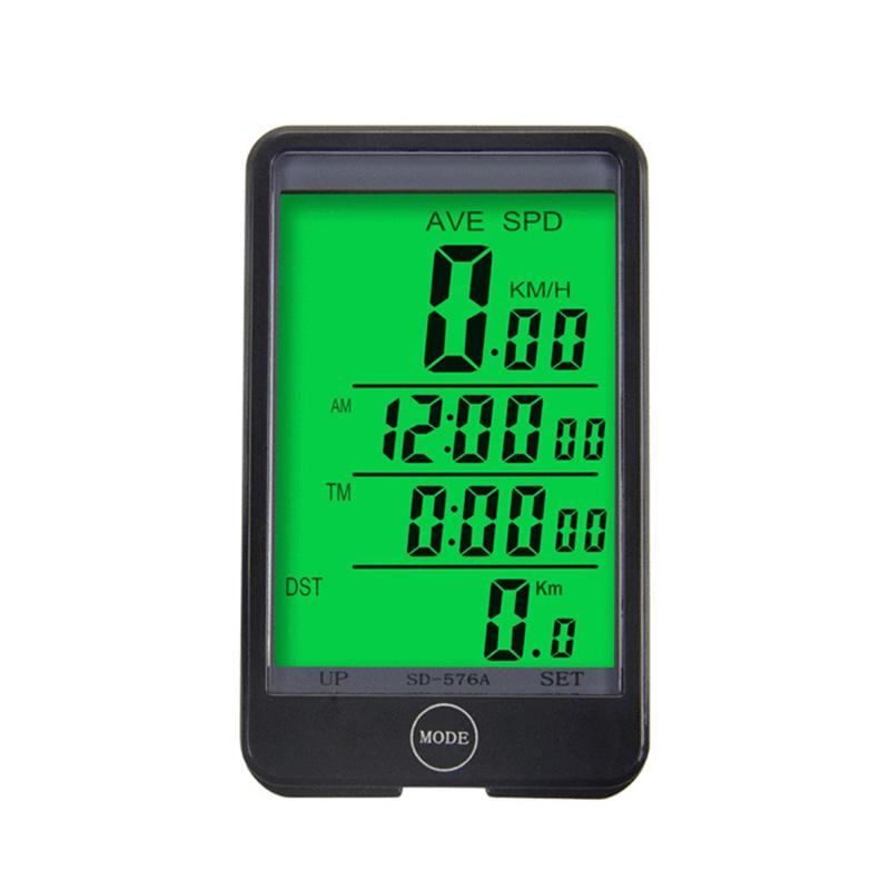 

Bicycle Speedometer and Odometer Wired Bike Cycling Computer Waterproof Bike Stopwatch With Large Screen Bicycle Accessories чёрный