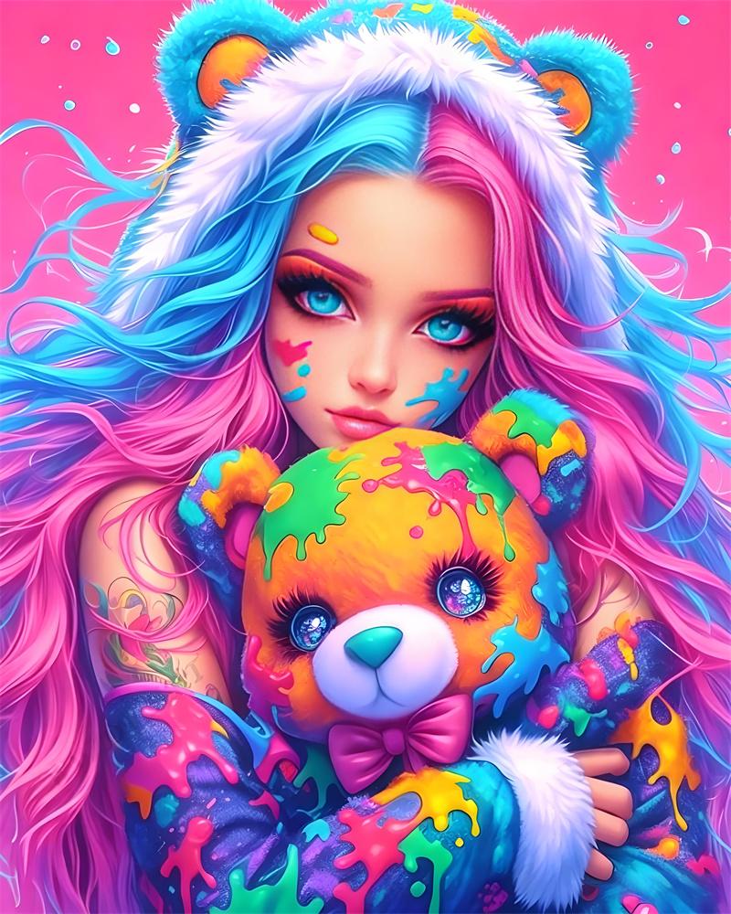 5D Diamond Painting Rainbow Sweet Cool Y2K Girly Style Decoration DIY Full Diamond Mosaic Inlaid Cross Stitch Set Gift