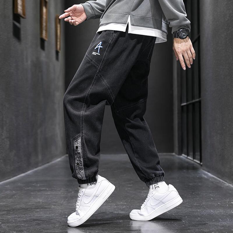 Men's Autumn/Winter Plus Size Retro Loose Workwear Jeans