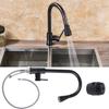 Black Pull Out Black Kitchen Faucet Stainless Steel Kitchen Faucets Sink Mixer Tap Spout Finish Brushed Swivel Spray Spout Sink Faucet New