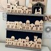 Christmas Calendar Wooden Travel Advent Decoration Countdown
