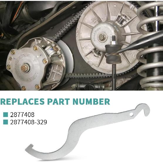 Alocs Shock Spanner Wrench for Polaris, Shock Absorber Spanner/Drive Clutch Shock Wrench Compatible with Polaris XP 550 RZR General 1000 Sportsman