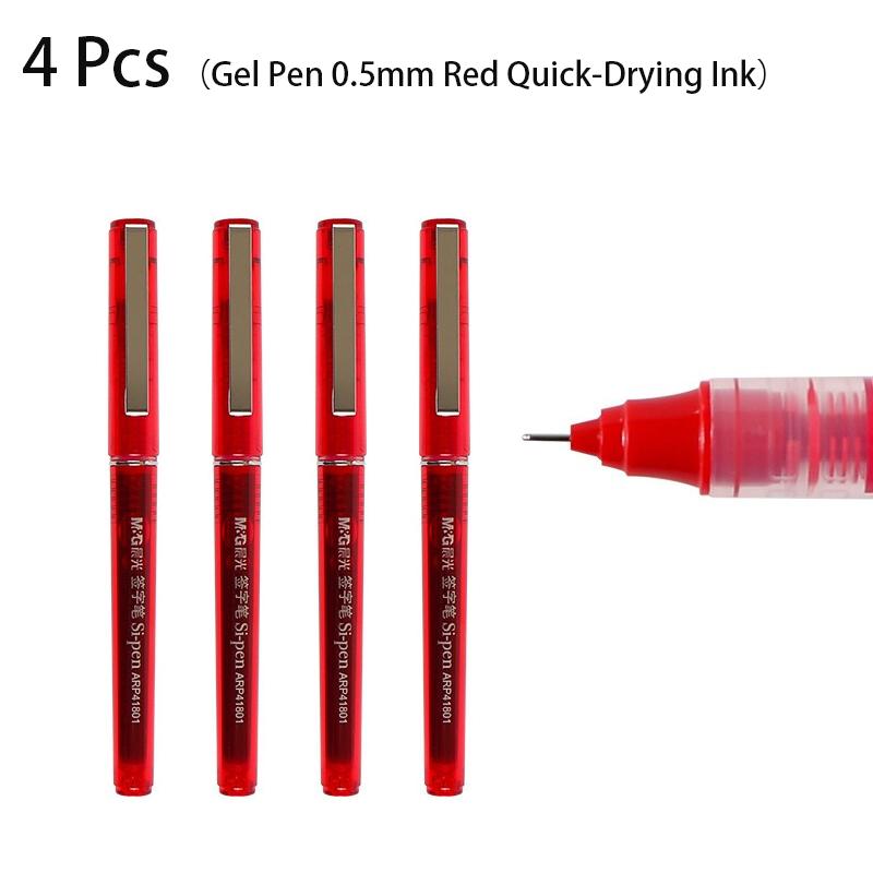 M&G 4/8/12/10/20pcs Gel Pen&Refill Set 0.5mm Black Red Blue Quick-drying Ink Water-based Ballpoint Pen Office Writing Stationery