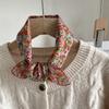 Flower Floral Print Silk Scarf Thin Square Handkerchief All-match Printed Scarves  Beach