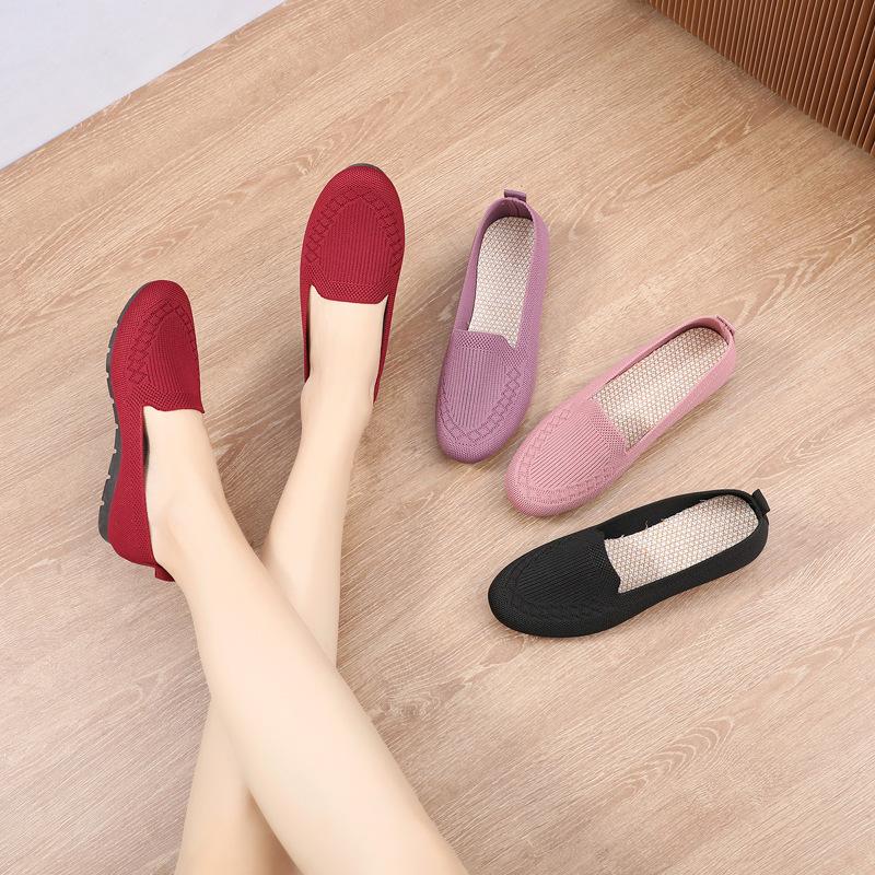 Breathable one-pedal mother shoes 2025 women's shoes summer new mesh casual shoes comfortable soft sole middle-aged and elderly women's shoes