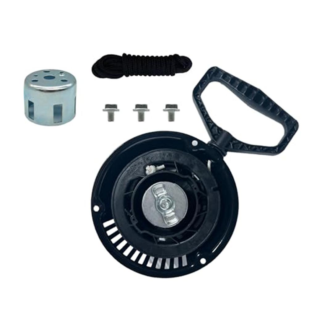 Replacement pull starter for snow blowers RM2610 247 299340 and 524SWE models includes screws rope and pull tray components