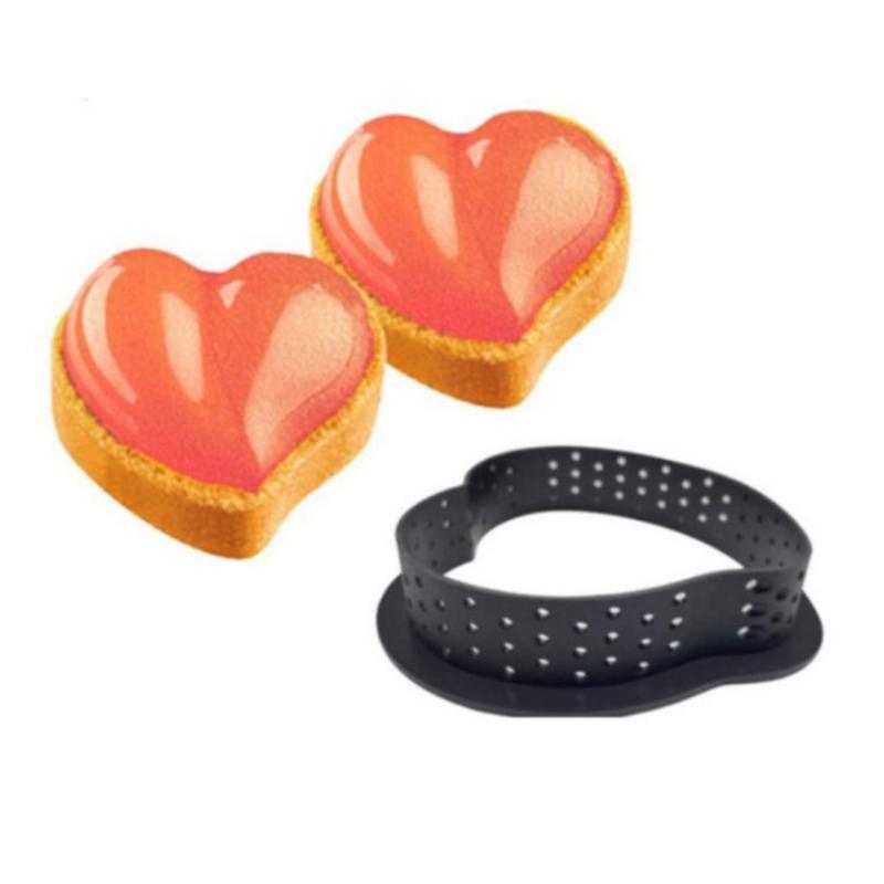 Tart Ring Non-Stick Perforated Food Safe Baking Mold for Homemade Pie Cake Mousse Dessert Party Prep