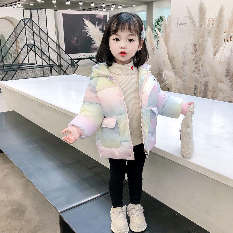 Μόδα Μπουφάν Κορίτσια Παλτό Χειμώνας Ζεστό με Κουκούλα Παρκά Φόρμα Χιονιού Χαριτωμένα Φτερά Παιδικά Εξωτερικά Ρούχα