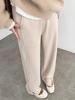 Women's Plus Size Velvet Herringbone Wool Wide-Leg Pants for Autumn/Winter
