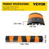 Rubber Speed Control Hump, Dual Channel, 2 Units, 72.8" Length, Supports Up to 22000 LBS, Dimensions 72.8 x 12.2 x 2.2, Suitable for Asphalt,