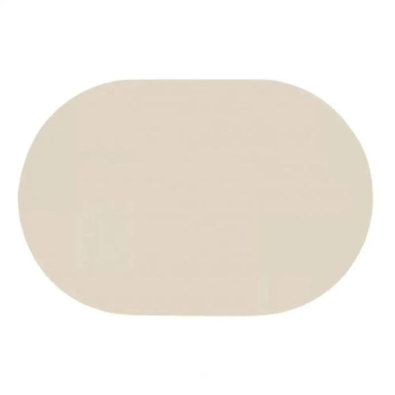 Table Placemat Non-Slip Heat Resistant Waterproof Kitchen Dining Placemat Cup Coaster Leather Textured Finish Oval Home Supply