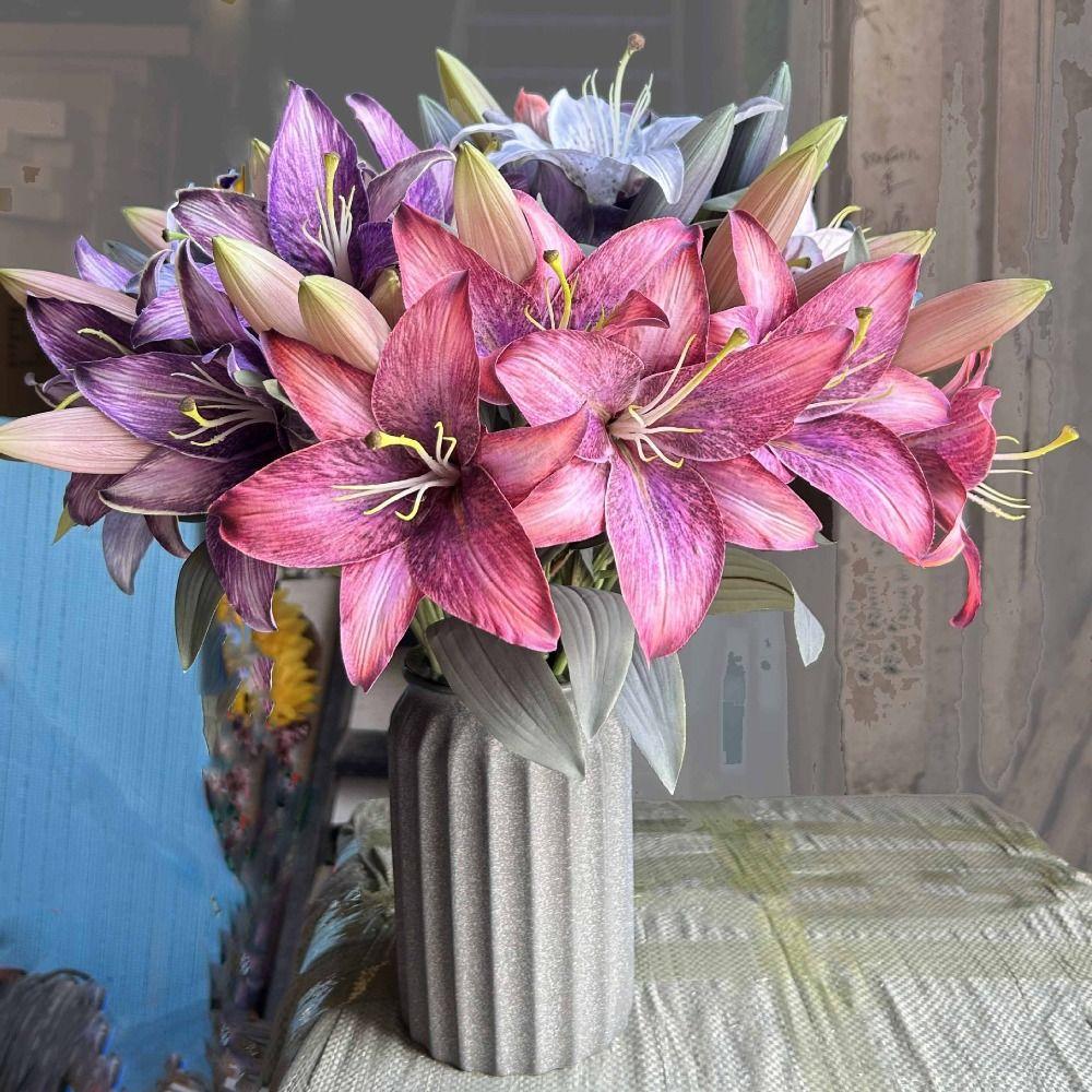 3D Printing Simulation Flower Real Looking Fake Flores Artificial Flowers  for Garden