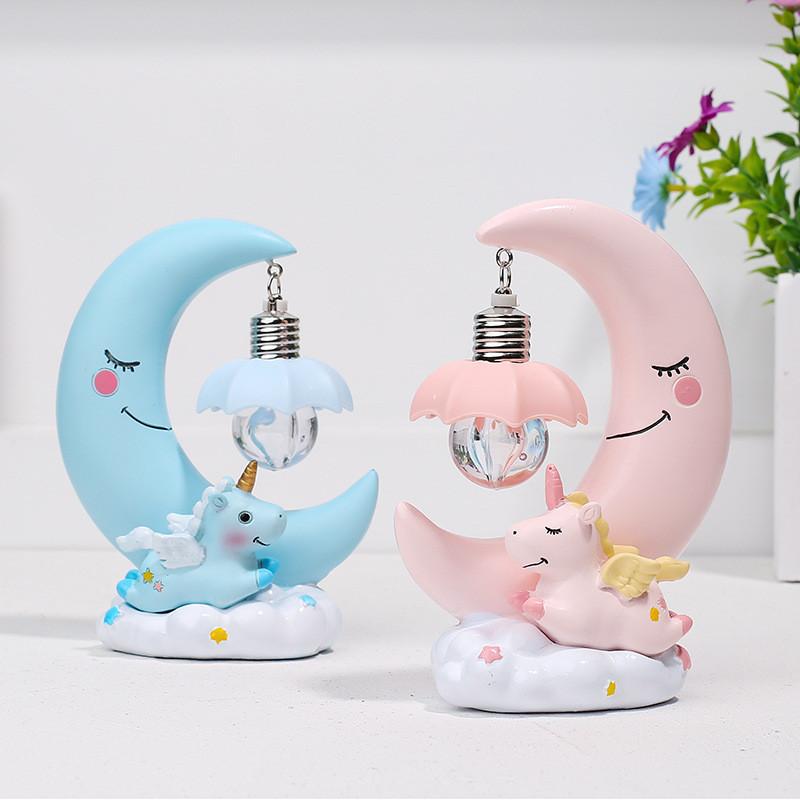 Unicorn Creative Moon Night Light Fashion Cute Home Bedroom Gift Decoration