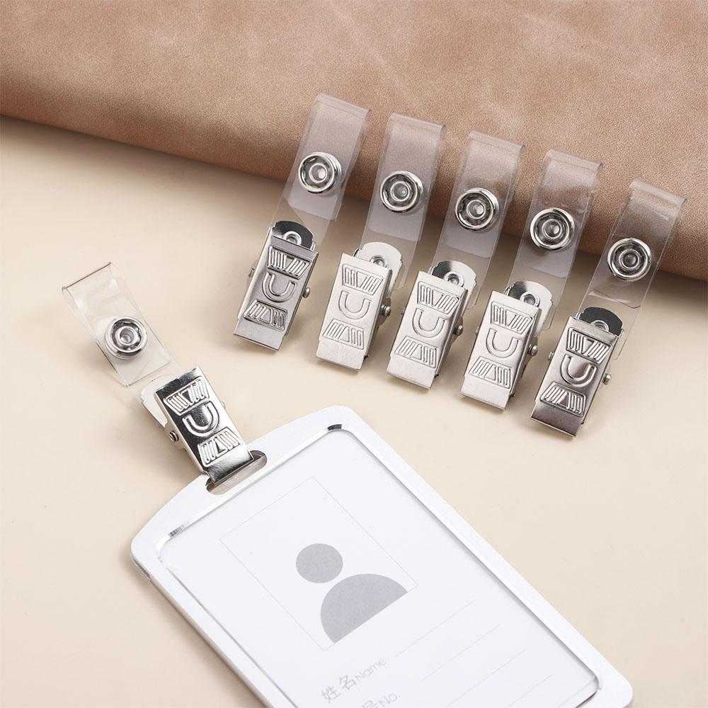 Holder Metal Stainless steel ID Card Clips Card Clip Holders Badge Reel Clips Badge Holder Clip