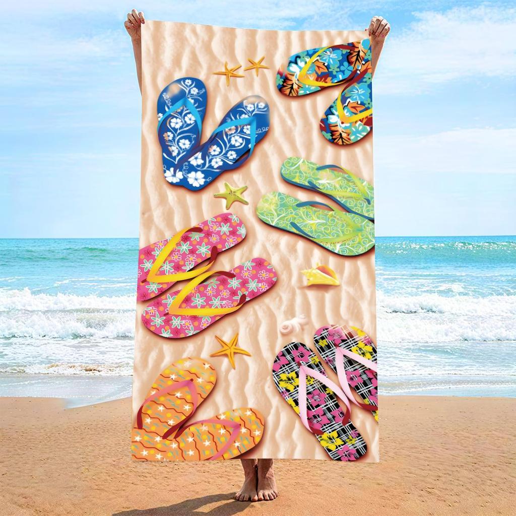 Active Beach Towel 70 * 140 Collection, Microfiber Printed Beach Towel, Absorbent Towel 70 * 140cm 230g
