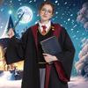 [Formemory] Halloween Magic Cosplay Gryffindor Costume Complete Deluxe 8-Piece Set (9 Sizes) Includes Magic Wand, Necklace, Bracelet, Magic Hat, and P