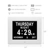 Adjustable Brightness Weather Clock Color Display Alarm Clock White 16MB 100-240V for Living Room