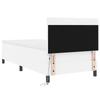 Boxspring Bed with Mattress White 90 x 190 cm Faux Leather