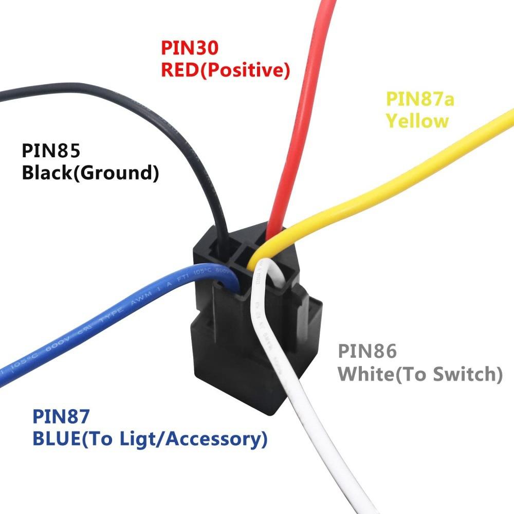 5-pin 40A relay with safety seat-6-piece set