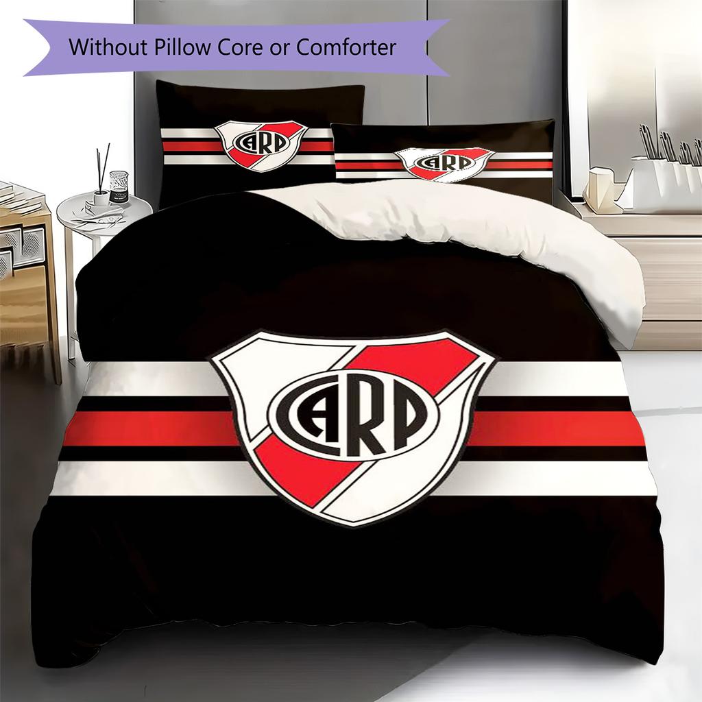 River Plate Pattern Bedding Set Quilt Cover Pillowcase Home Decor Gift (1 * Duvet Cover + 2 * Pillowcase, Without Core)