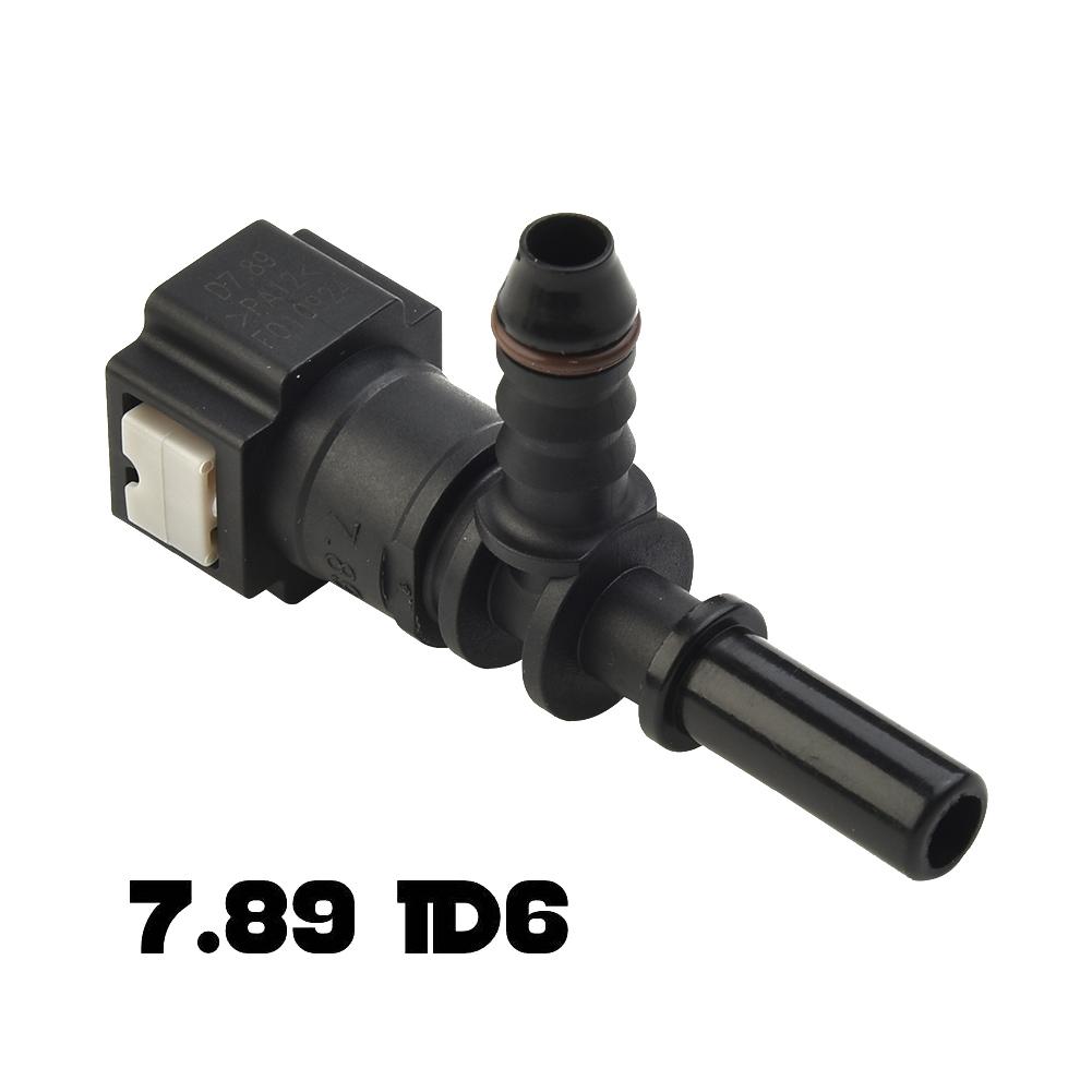 Car Fuel Line Hose Quick Release Connector 7.89mm ID6 Female Bundy Tee Fitting Auto Fuel Line Rubber Hose Coupler Accessories Fuel System 2