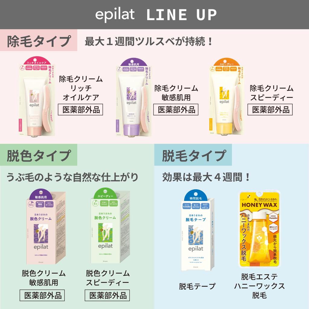 Epilat Bleaching Cream Speedy 40g 80g with Spatula [Quasi-drug] + (1 pack)