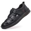 39-48 Sandali da Uomo Scarpe Pelle Vera Antiscivolo Traspiranti Cavi Scarpe da Spiaggia Sportive Outdoor Sandali Casual