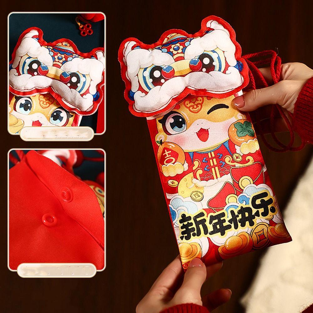 Chinese Style 2025 Snake Year Red Envelopes Blessing Messenger Bag Red Packet  Wedding Birthday