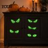 Glow in The Dark Window Decals Luminous Cat Eye Sticker, Peeping Eyes Funny Wall Decor Decal, Waterproof PVC Creative Art for Halloween Decoration