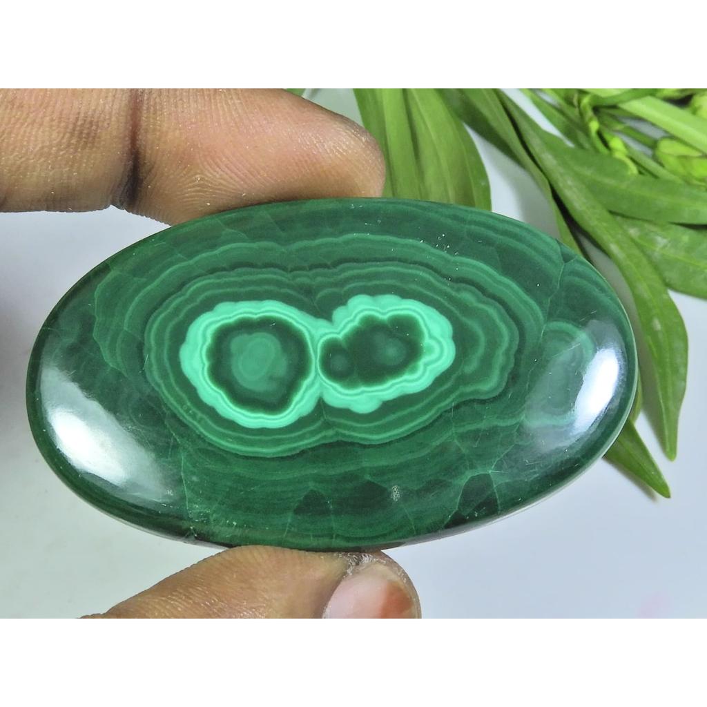 Natural Malachite Oval Cabochon Designer Loose Gemstone 122Cts. 32X55X04MM A-121