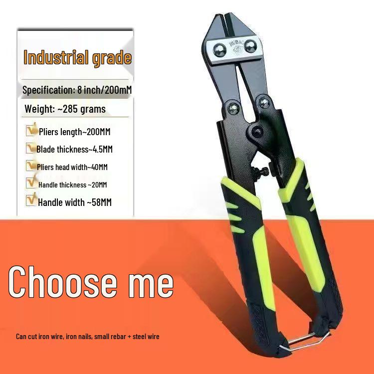 8-inch Iron Wire Cutting Pliers with Vise Grip and Demolding Shears