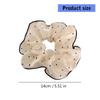 Soft Fabric Scrunchies Hair Tie For Women Girls Round Dot Floral Heart Design Elastic Hair Accessories No Metal Part