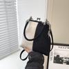 Jigsaw Small Square Bag Lady's Small Mobile Phone Bag Retro Shoulder Bag Lady's Elegant Crossbody Bag