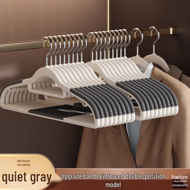 Non-Slip, No-Trace Clothes Hanger with Anti-Shoulder Design for Drying and Closet Support