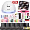 Nail Art Starter Kit: Tools & Gel Polish with Light Therapy Machine for Home & Salon
