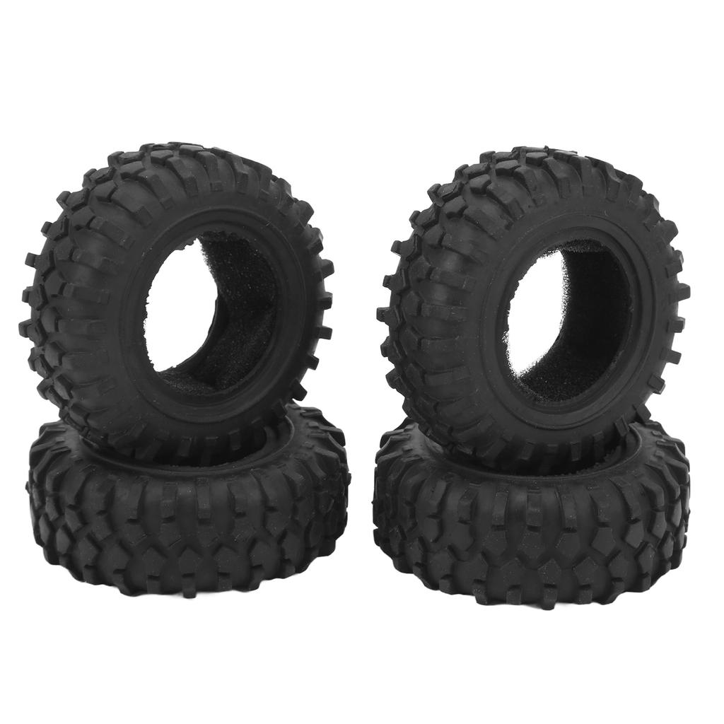 4PCS RC Crawler Tires 1.25in Flexible Wear Resistant RC Rubber Tyre for SCX24 124 RC Cars
