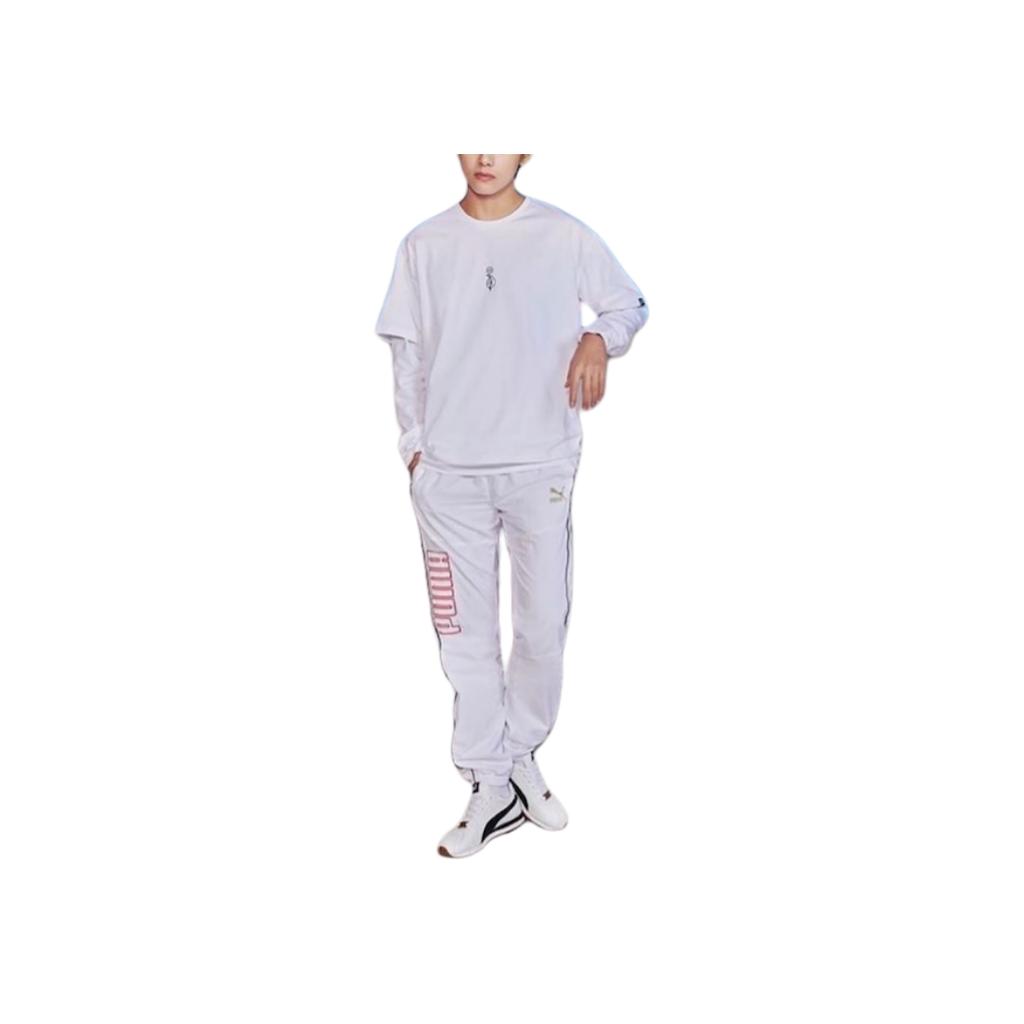 Puma Solid Color Crew Neck Comfortable Pullover Short Sleeve T-Shirt Men Tops White 927102-02
